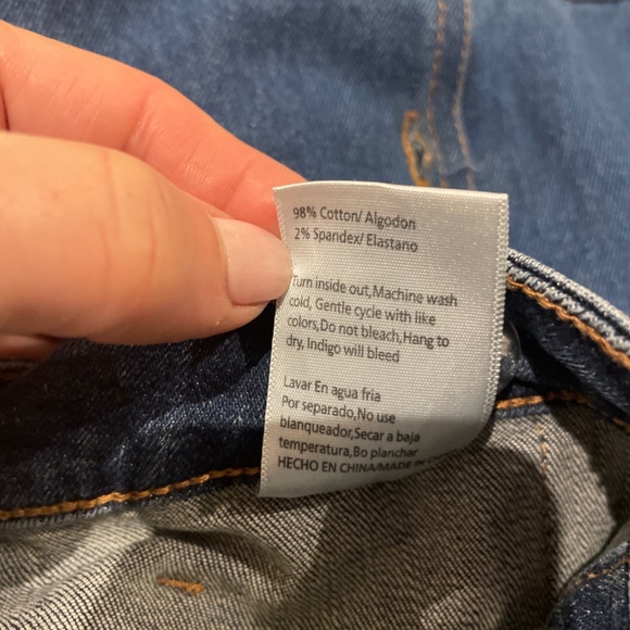 Tricot fringed hem button front denim midi skirt - Picture 8 of 8